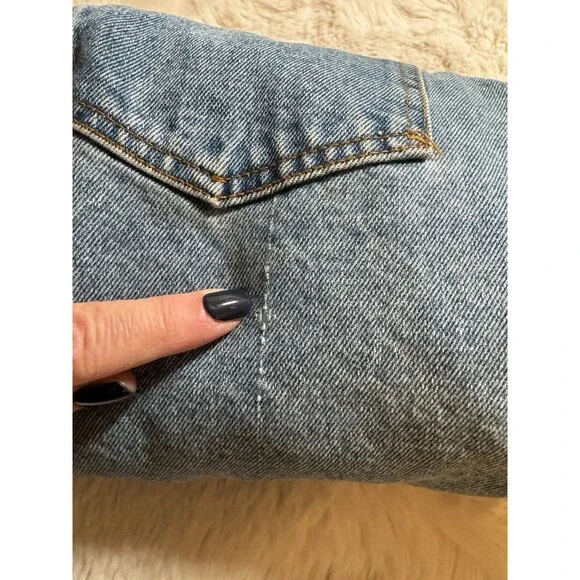 Vintage Bill Blass Shorts High Waist Denim Size 14/ 30 Pleated Cuffed Mom - Picture 8 of 8